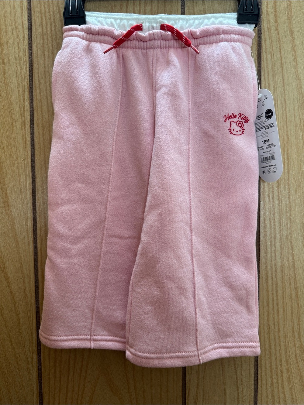 wonder nation Light Pink Hello Kitty Sweatpants‎ with Red Drawstring